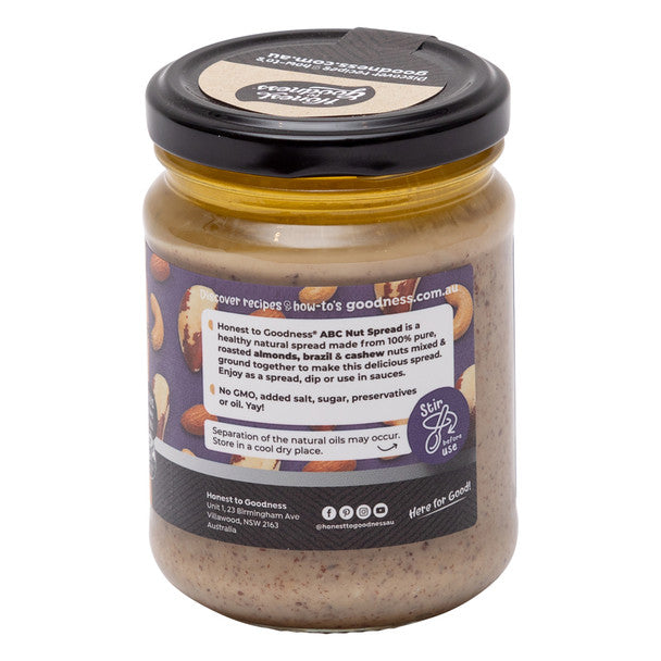 ABC Almond, Brazil & Cashew Spread Back