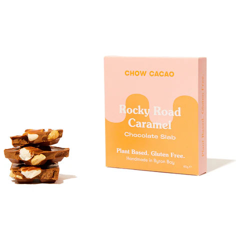 Chow Cacao
Chocolate Slabs - Rocky Road Caramel 80g