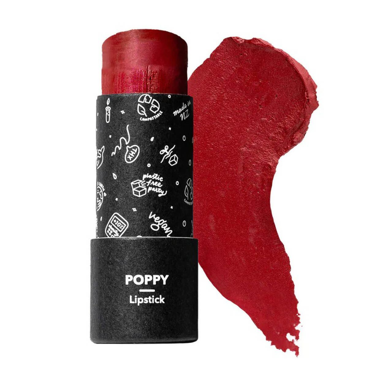 Satin Matte Lipstick - Poppy Ruby Red 8g