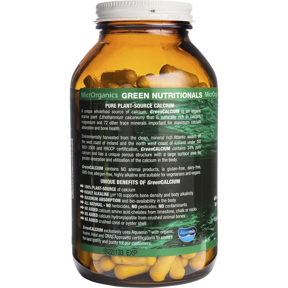 Green Nutritionals
Green Calcium Vegan Capsules 600mg 240 Caps