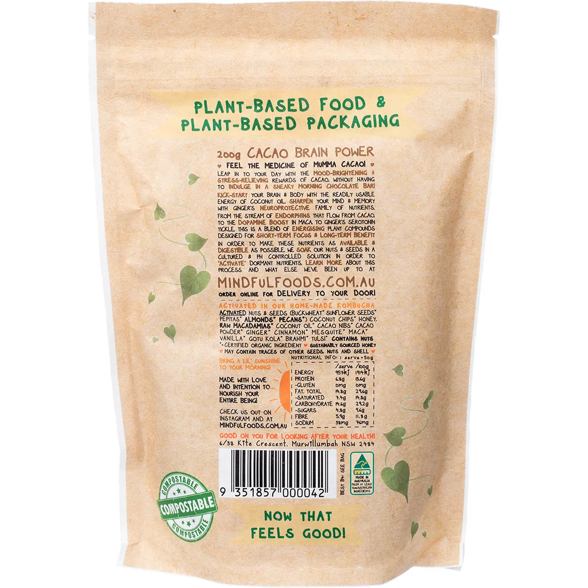 Cacao Brain Power Granola Organic & Activated 200g2