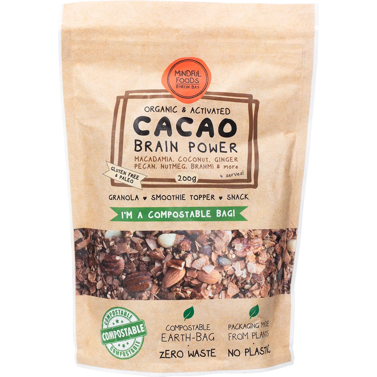 Cacao Brain Power Granola Organic & Activated 200g1