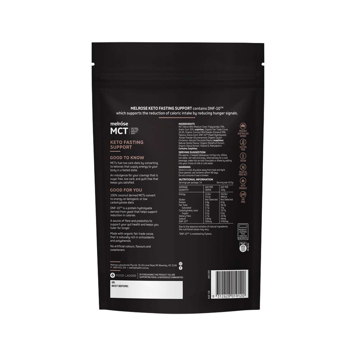 MCT Keto Fasting Support (Guilt-Free Decadent Hot Chocolate) 147g2