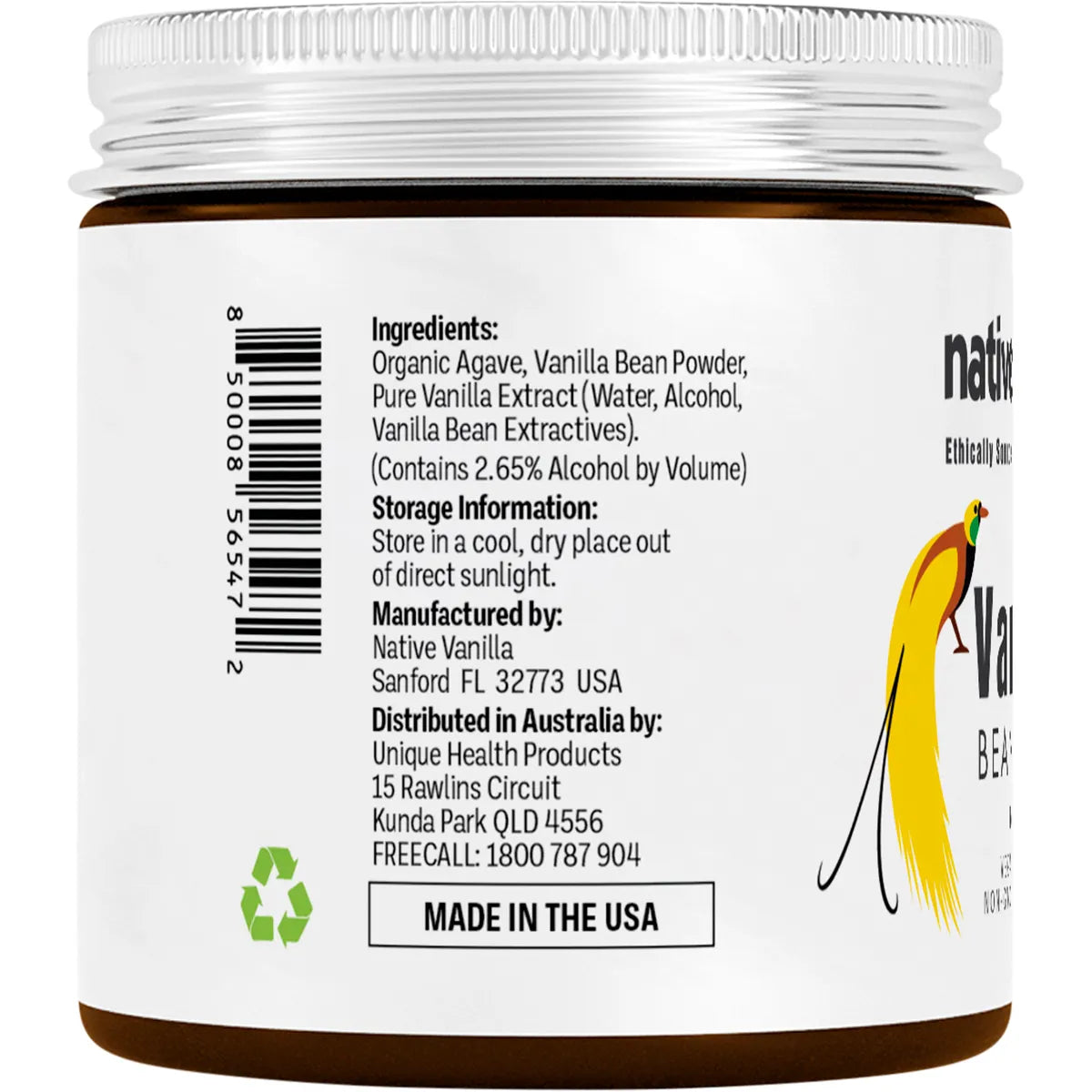 Native Vanilla
Vanilla Bean Paste 118ml