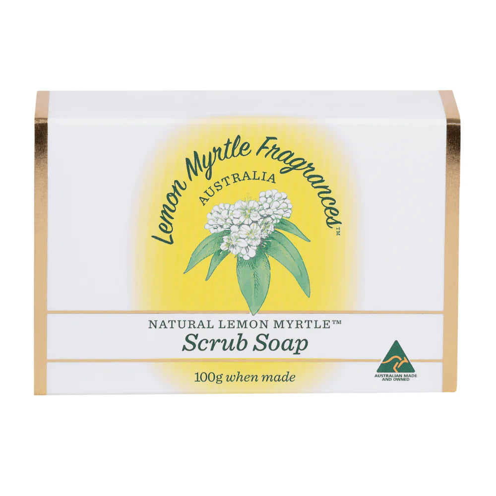 Natural Lemon Myrtle Soap - Single Scrub Bar 100g
