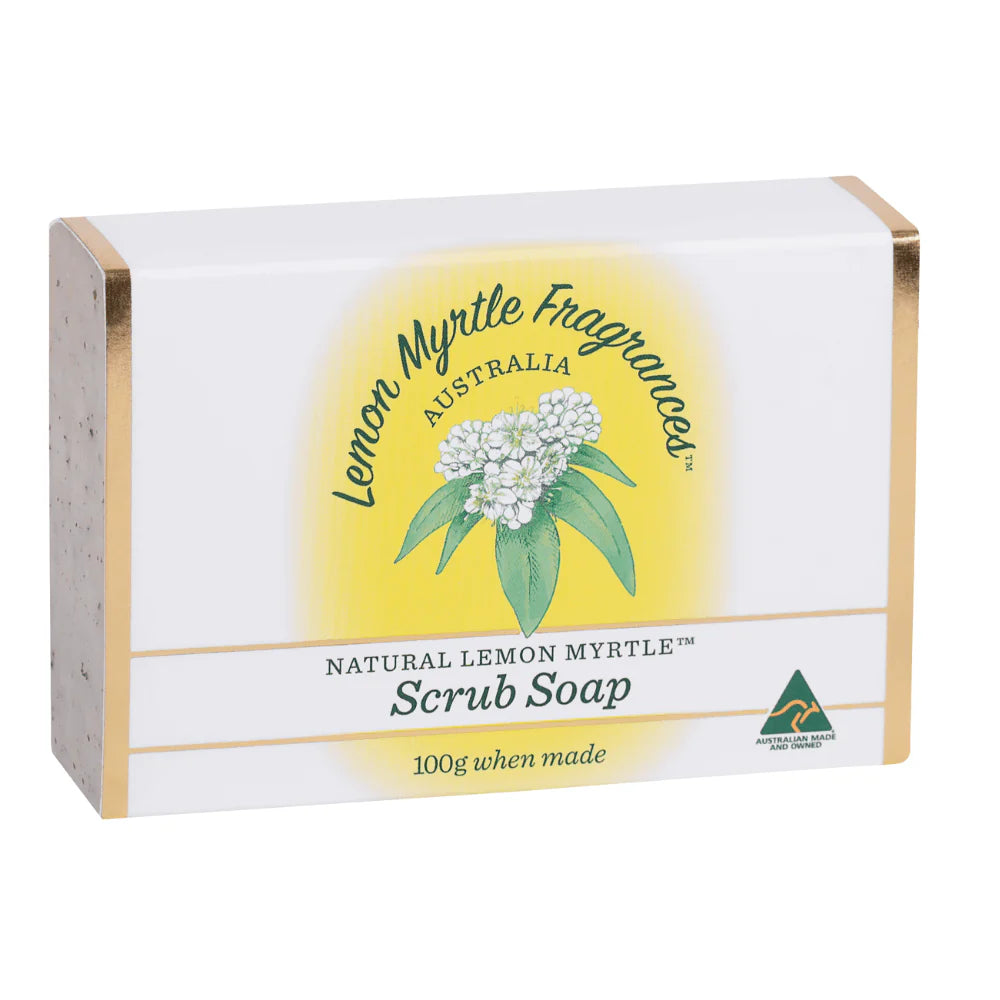 Natural Lemon Myrtle Soap - Single Scrub Bar 100g