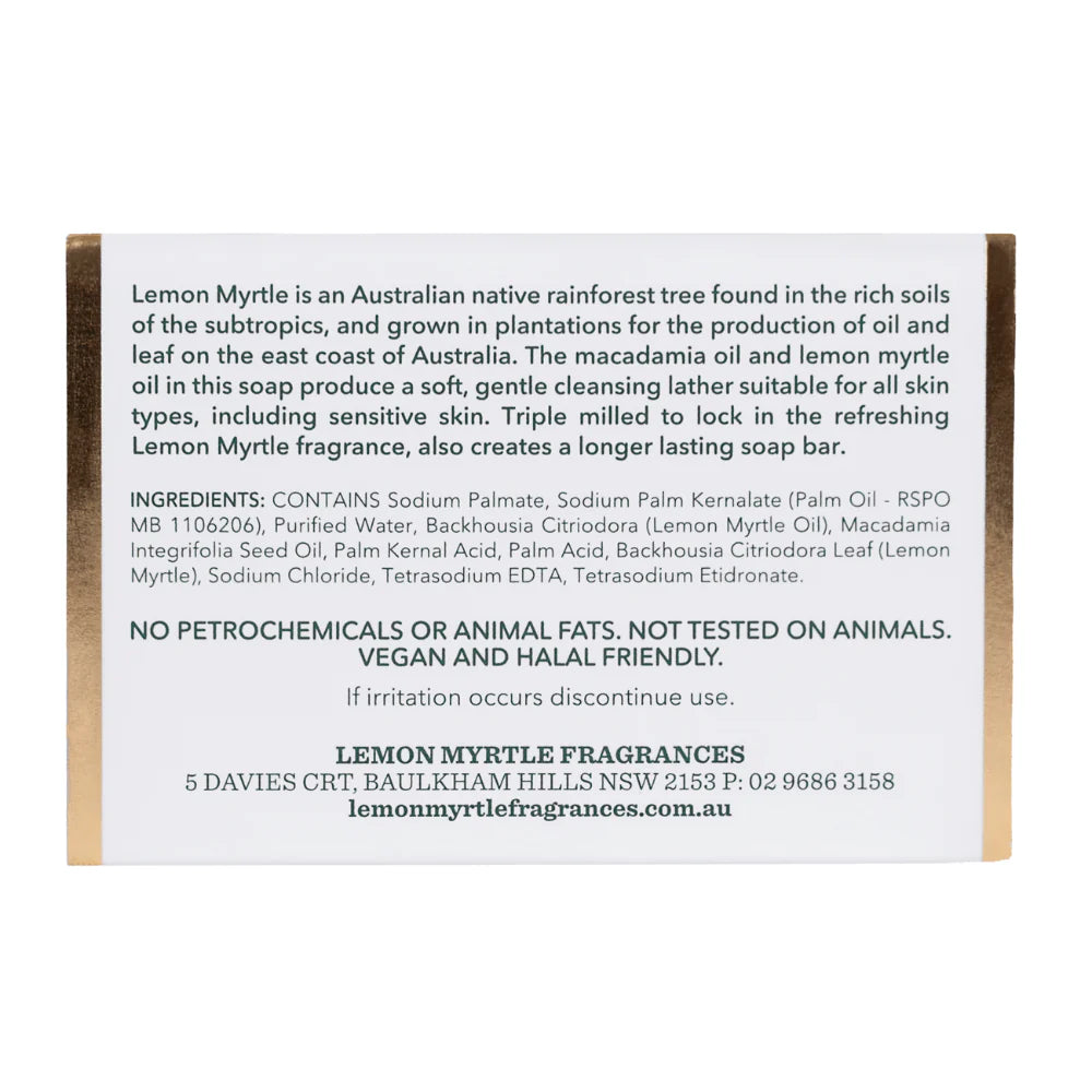 Natural Lemon Myrtle Soap - Single Scrub Bar 100g