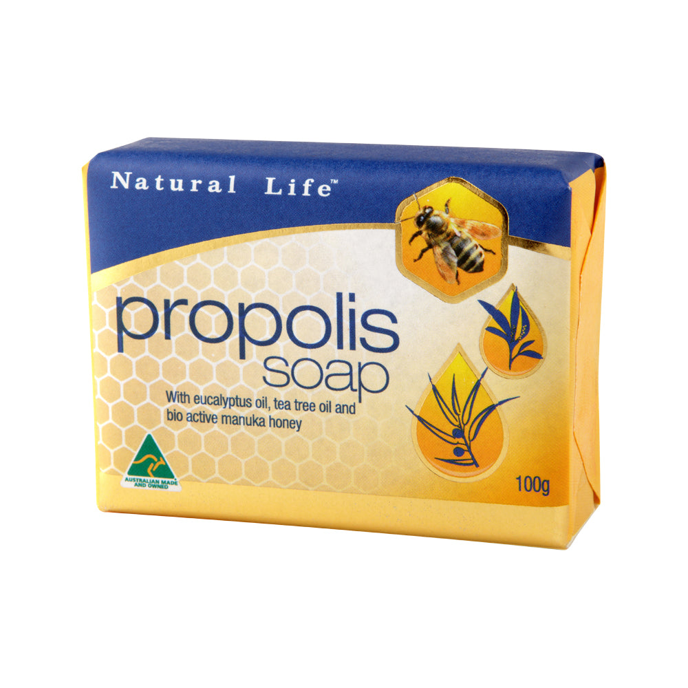 Propolis Soap with Eucalyptus Tea Tree Oil & Bio Active Manuka Honey 100g