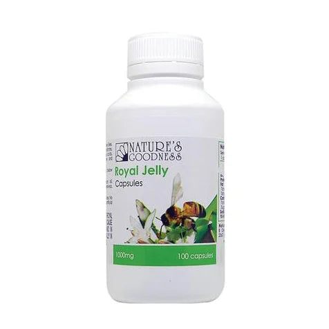 Natures Goodness Royal Jelly Capsules 1000mg 100c