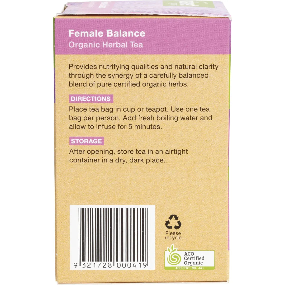 Female Balance Herbal Tea Bags 25pk3