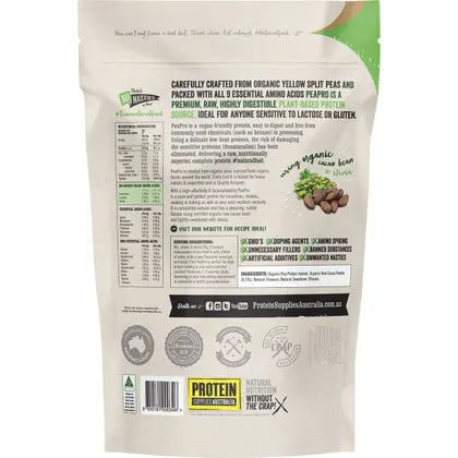 Organic Raw Pea Protein Powder Chocolate 1kg
