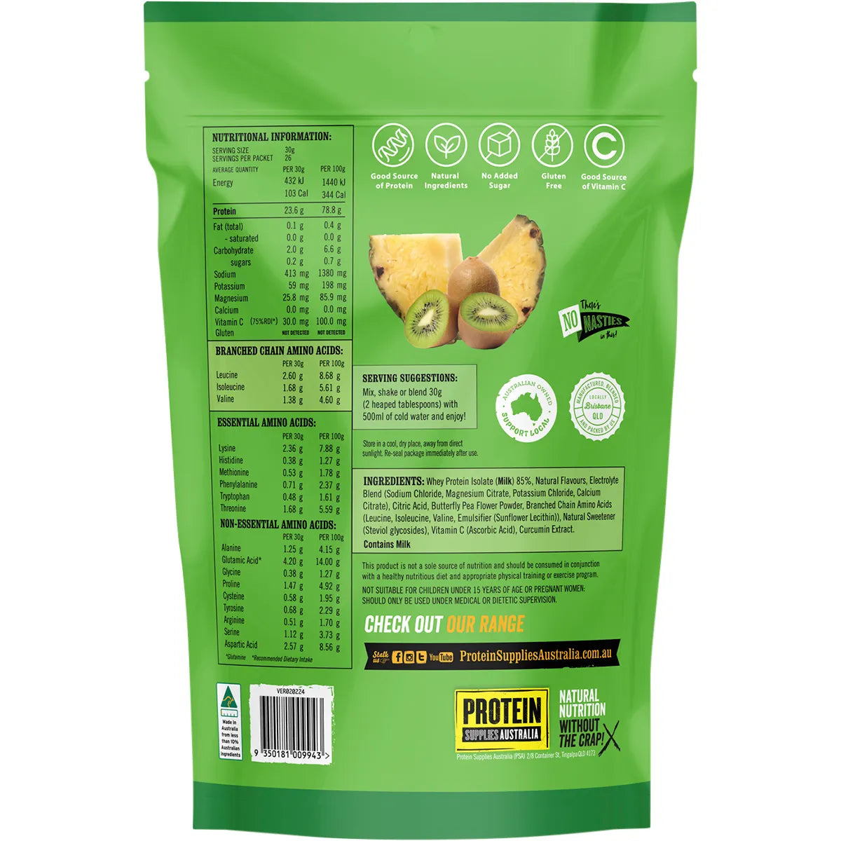 Protein Water Pineapple Kiwi 800g
