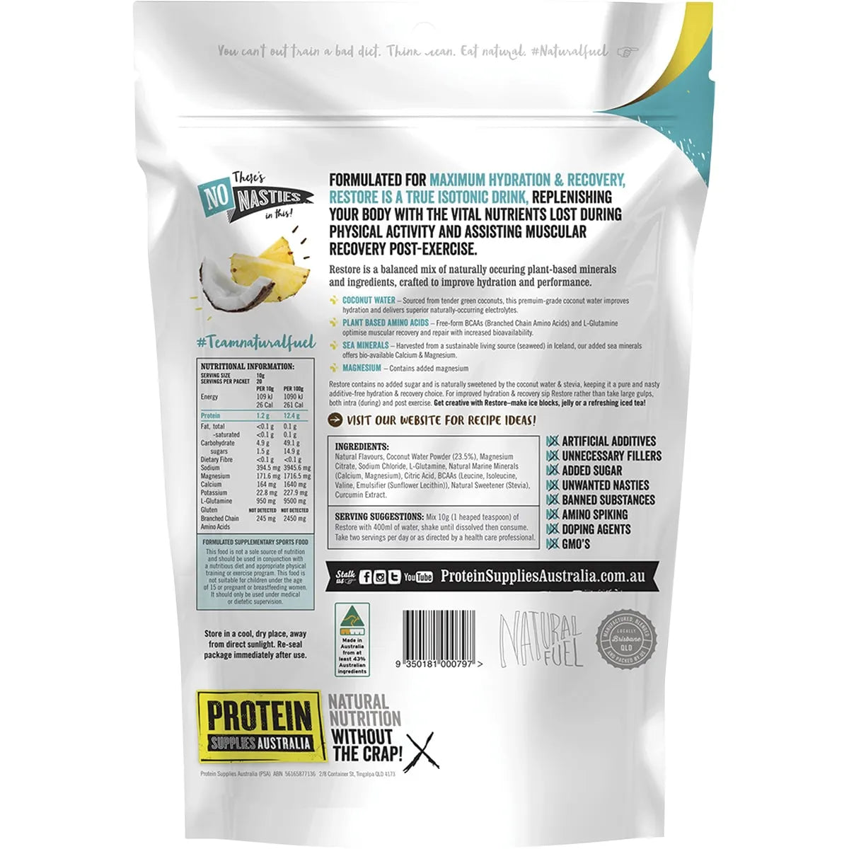 Restore Hydration Recovery Drink Pine Coconut 200g