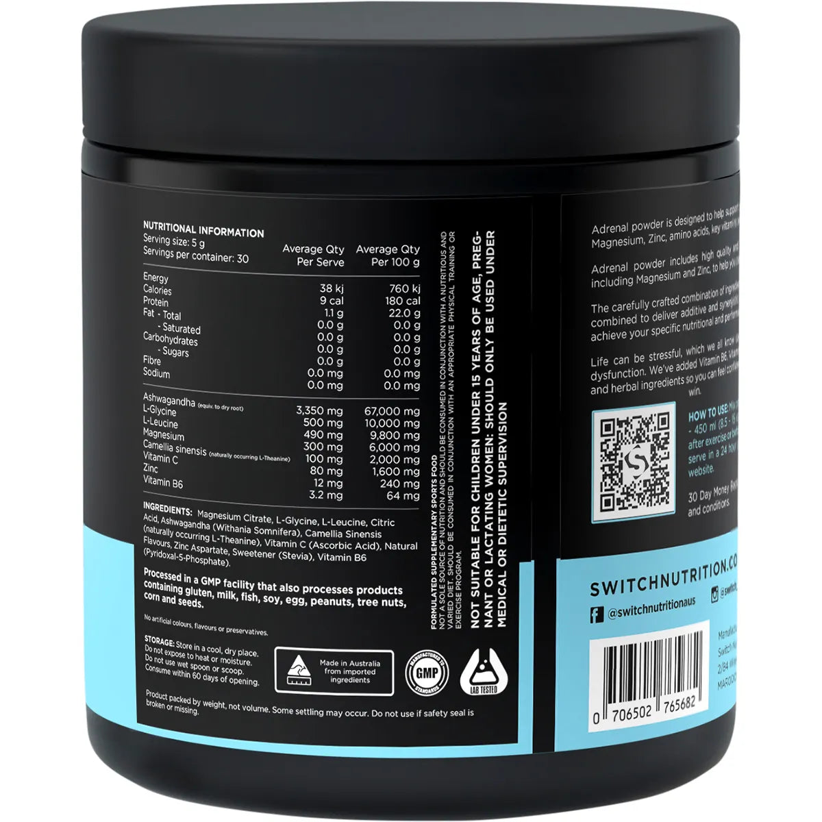 Magnesium Support Formula Lemonade Back