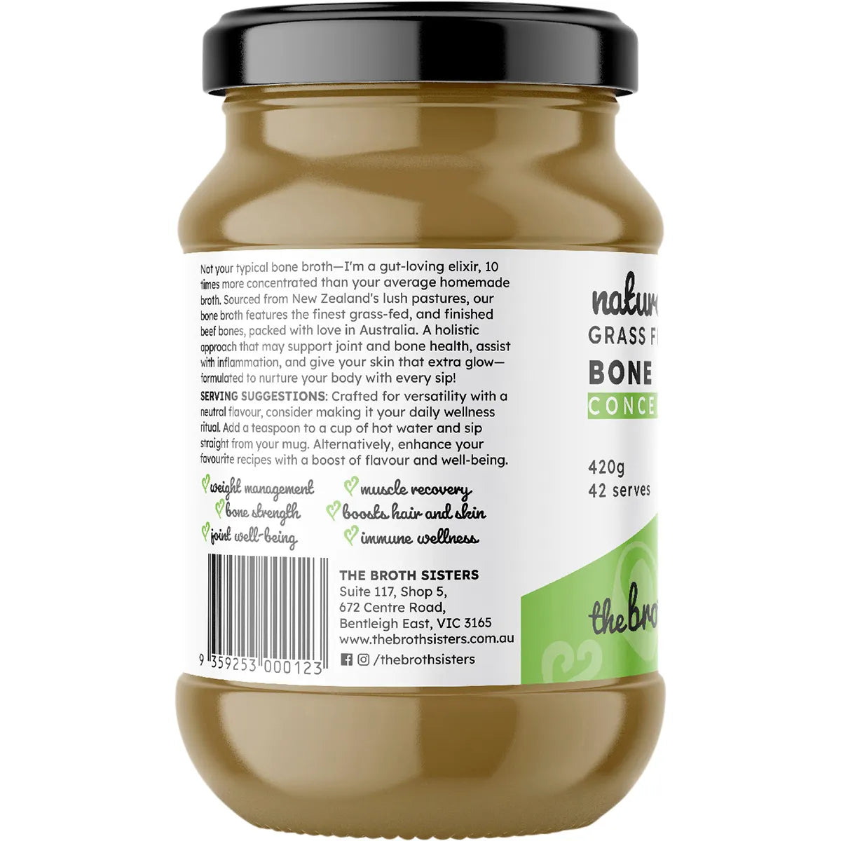 The Broth Sisters
Beef Bone Broth Concentrate Natural 420g
