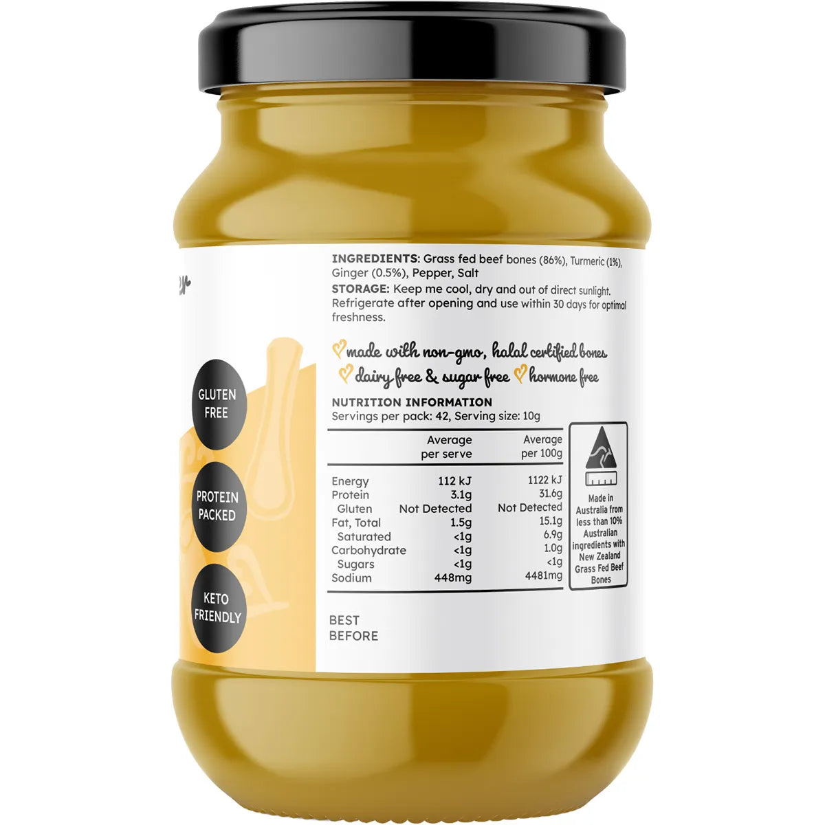 The Broth Sisters
Beef Bone Broth Concentrate Turmeric & Ginger 420g