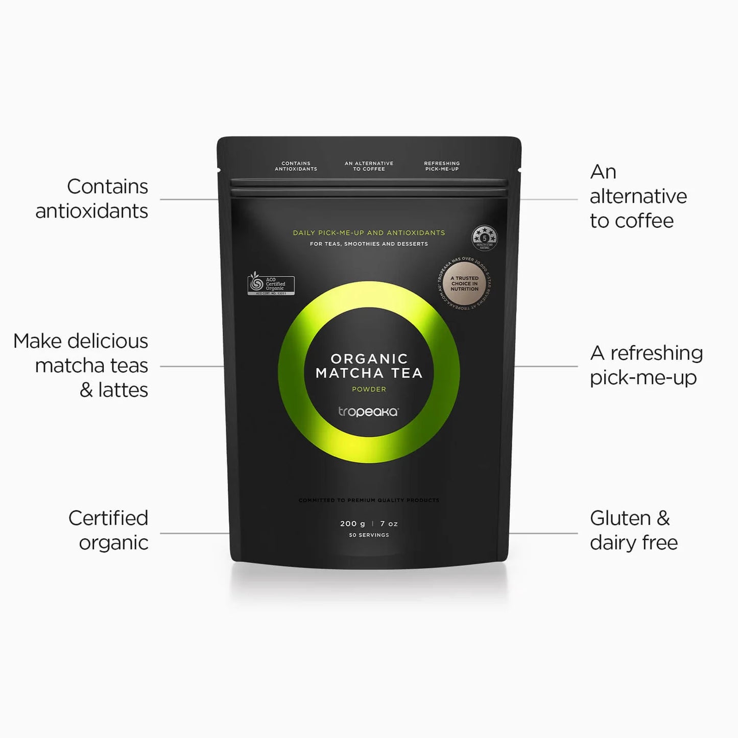 Organic Matcha Tea Powder G/F 200g Pouch