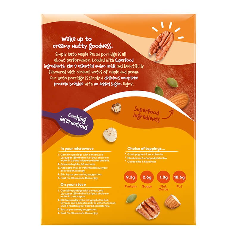 Wallaby Porridge Keto Maple Pecan 240g