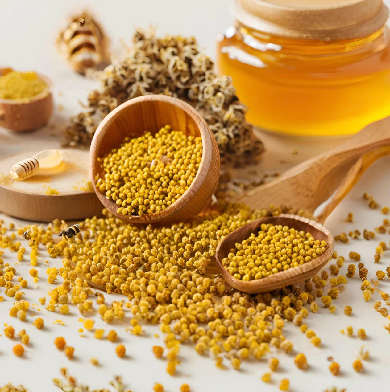 Natural Organic Bee Pollen and Honey