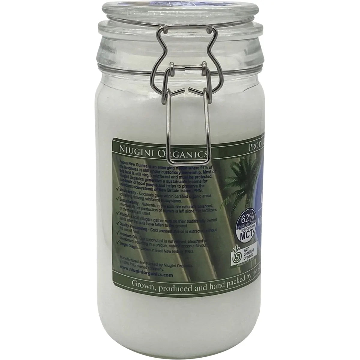 100% Pure Certified Organic Virgin Coconut Oil 1L