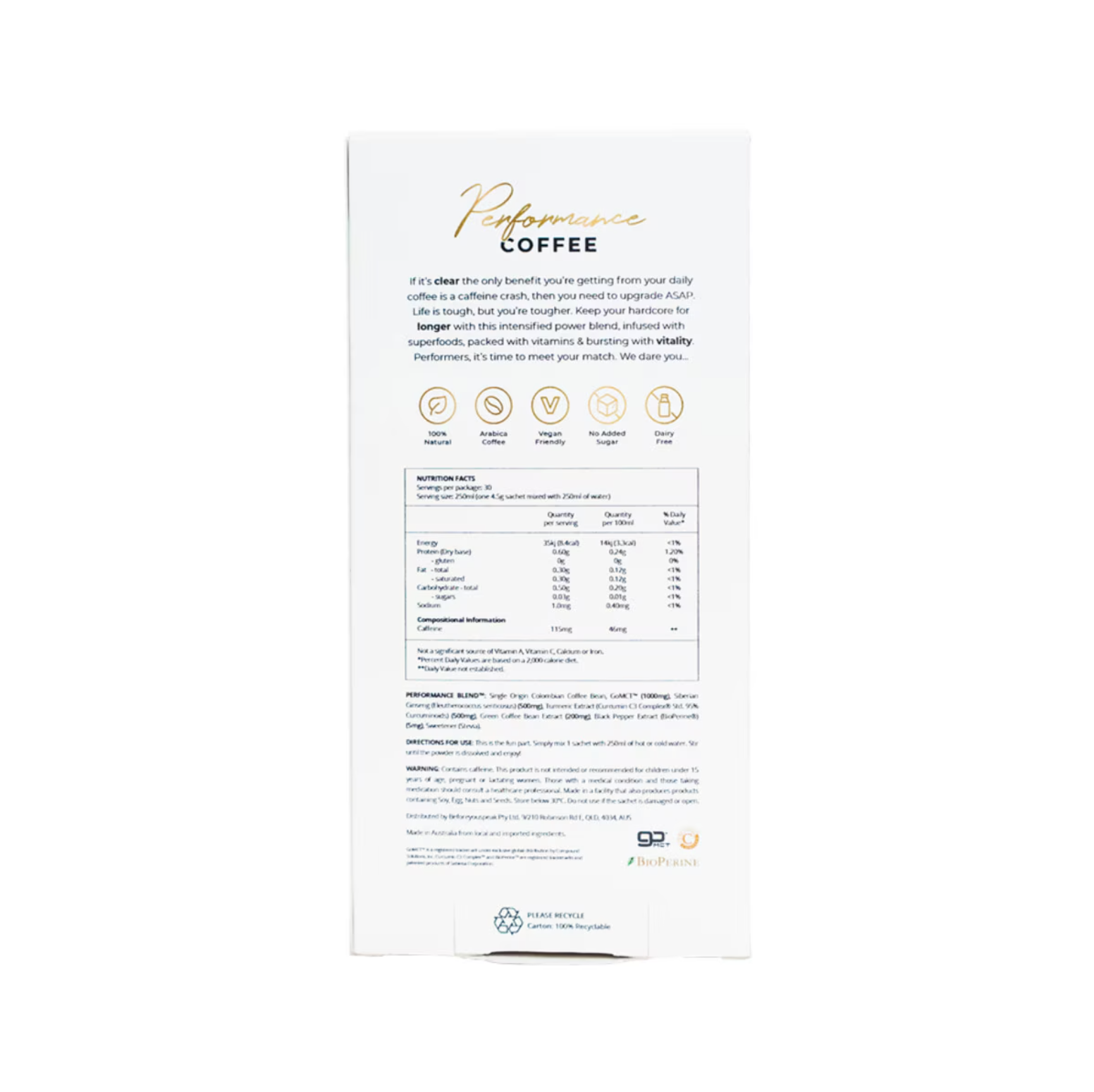 Before You Speak Performance Coffee The OG 4.5g x 30 Pack
