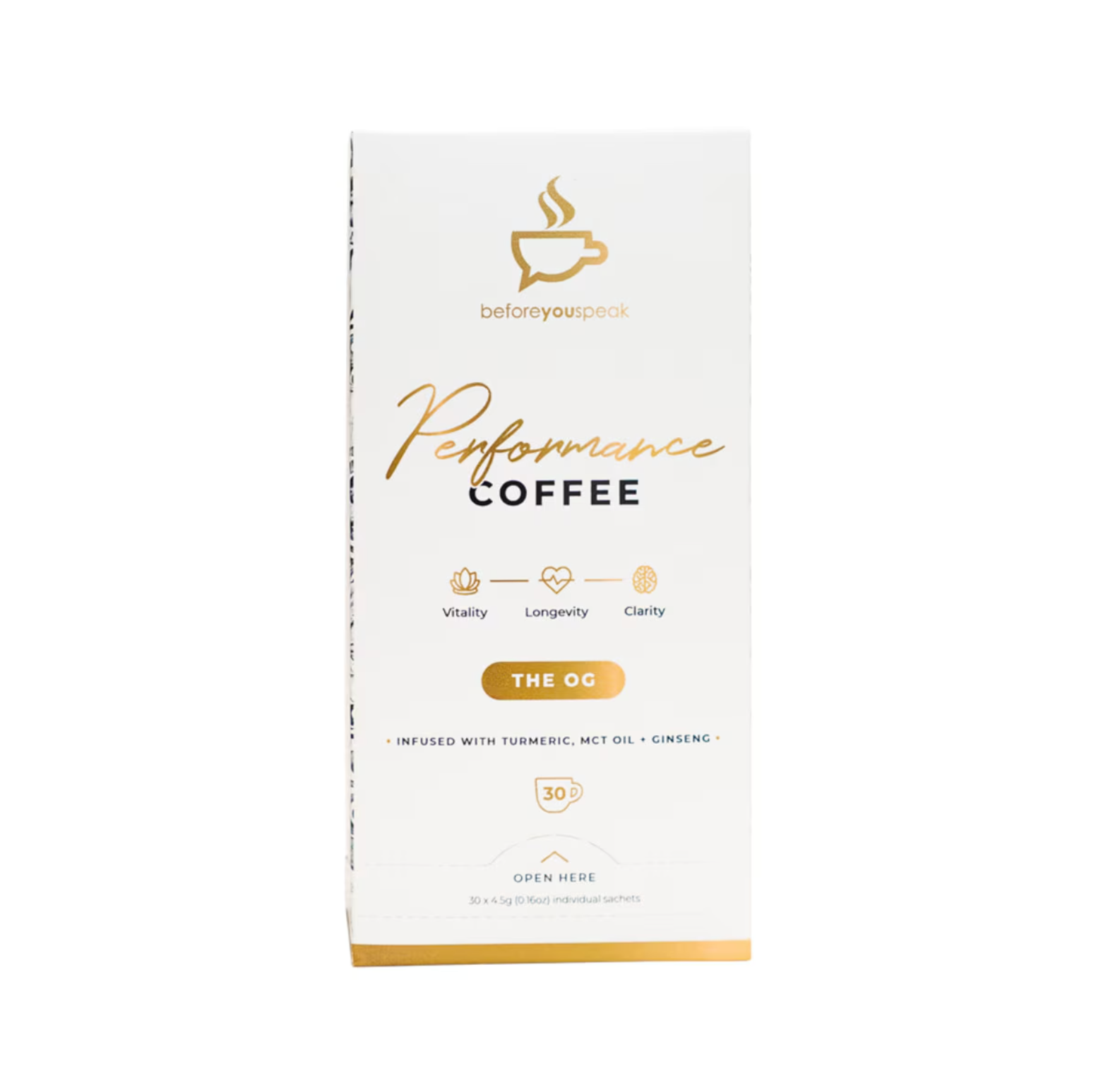 Before You Speak Performance Coffee The OG 4.5g x 30 Pack