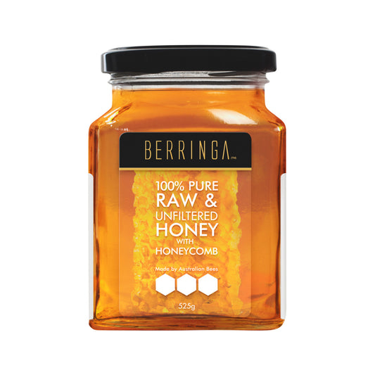 Pure Raw & Unfiltered Honey with Honeycomb