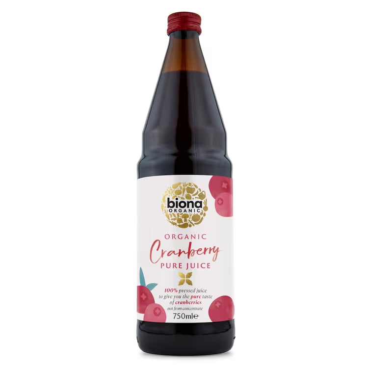 Organic Pure Cranberry Juice 750ml