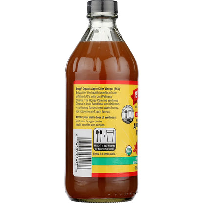 Organic Apple Cider Vinegar Honey Cayenne Wellness Cleanse 473ml
