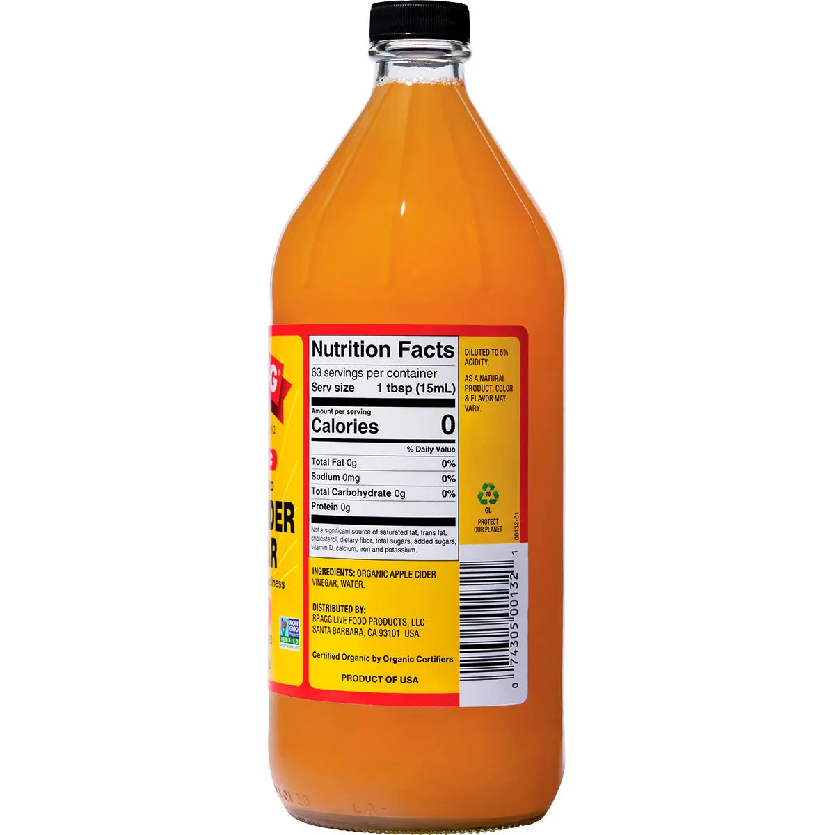 Bragg
Apple Cider Vinegar Unfiltered with The Mother 946ml