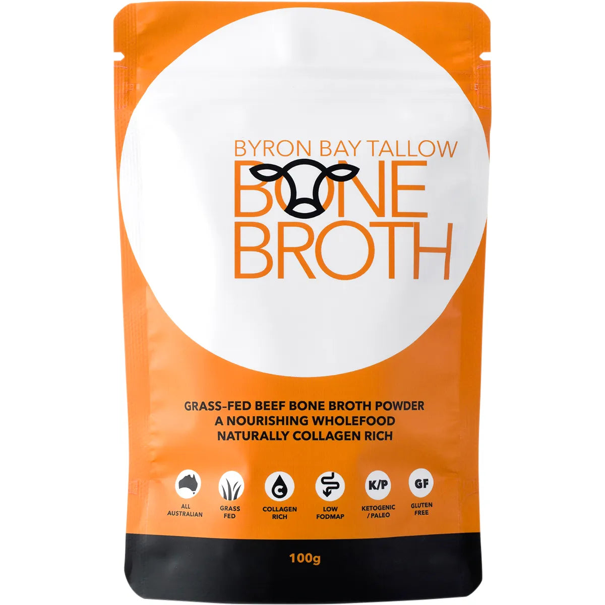 Byron Bay Tallow
Grass Fed Beef Bone Broth Powder 100g