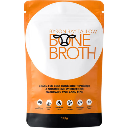 Byron Bay Tallow
Grass Fed Beef Bone Broth Powder 100g