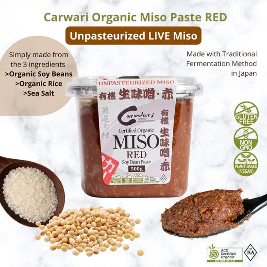 Organic Miso Soybean Paste Red 500g