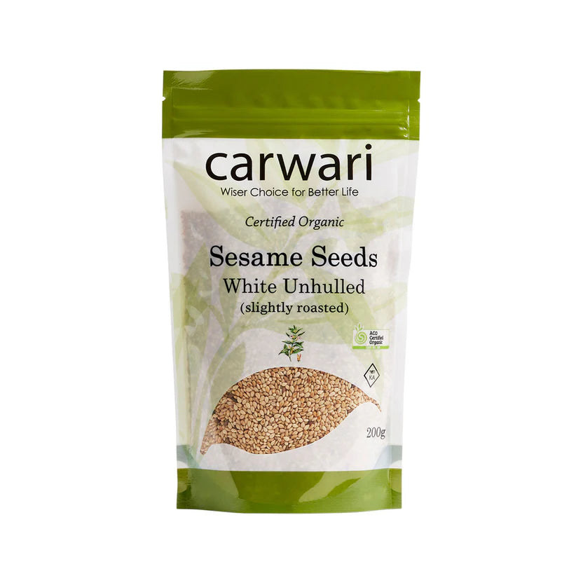 carwari Organic Unhulled White Sesame Seeds 200g