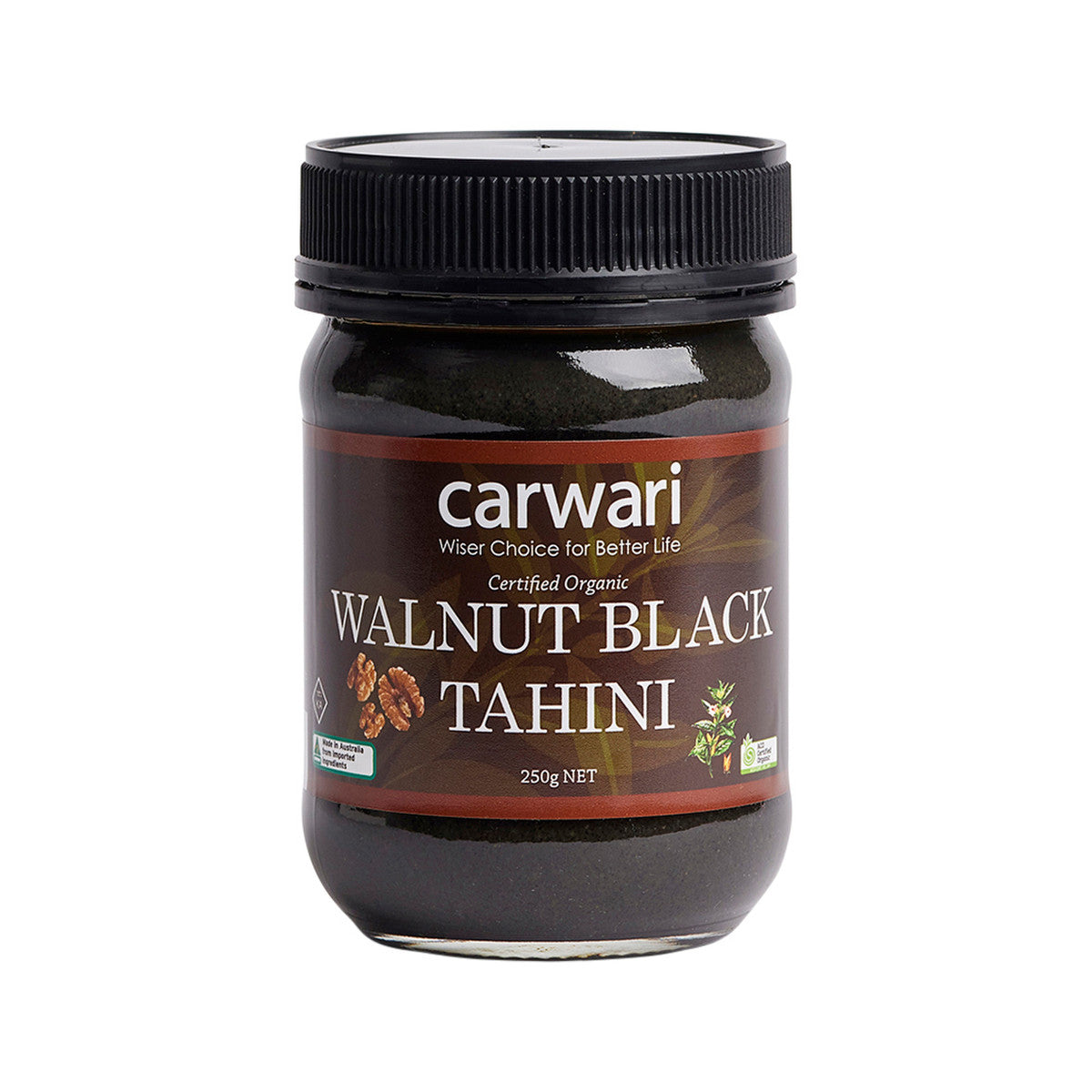 carwari Organic Walnut Black Tahini 250g