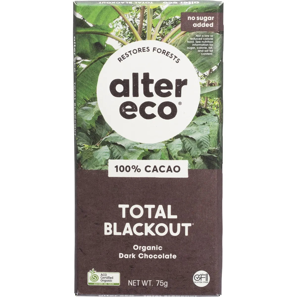 Total Blackout - Organic 100% Dark Chocolate 75g