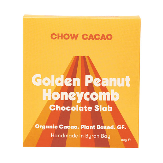 Chow Cacao
Chocolate Slabs - Golden Peanut Honeycomb 80g