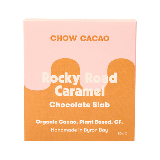 Chow Cacao
Chocolate Slabs - Rocky Road Caramel 80g