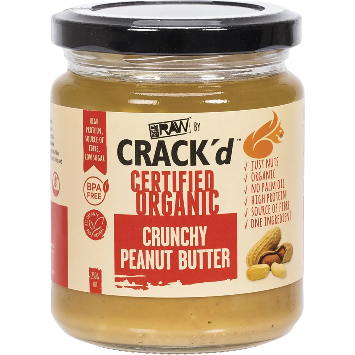 Every Bit Organic
Crack'd Crunchy Peanut Butter 250g