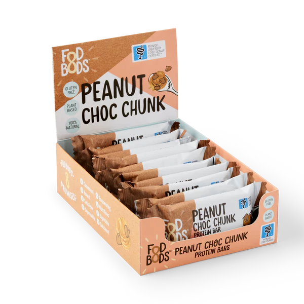 fod bods Peanut Choc Protein Bar 50g box