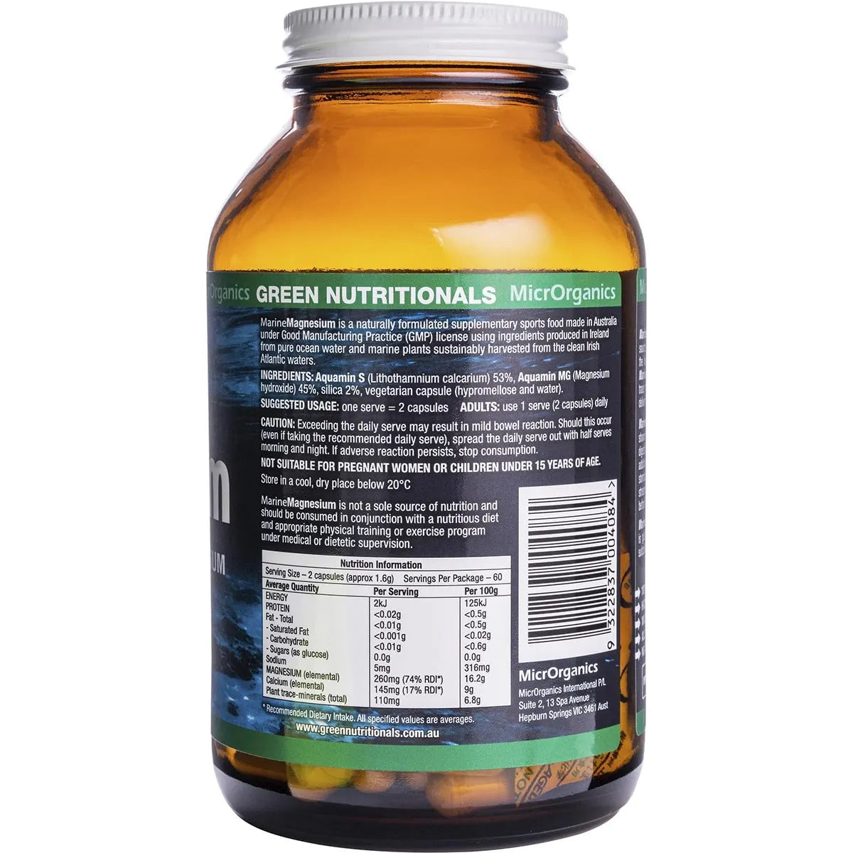 Marine Magnesium Vegan Capsules 260mg 120 Caps3