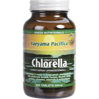 Yaeyama Pacifica Chlorella Tablets 500mg 200 Tabs