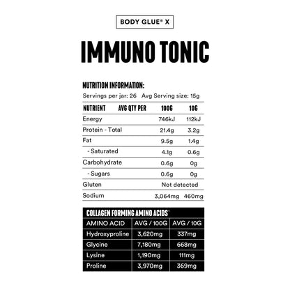 Body Glue X Immuno Tonic 390g nutrition