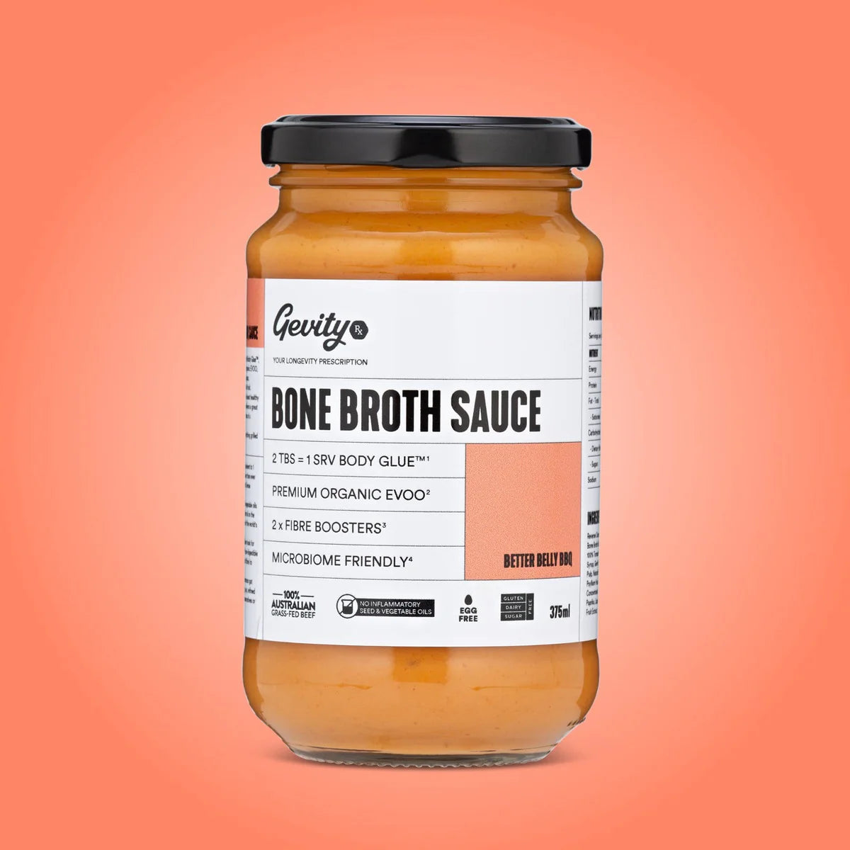 Bone Broth BBQ Sauce Better Belly 375ml background