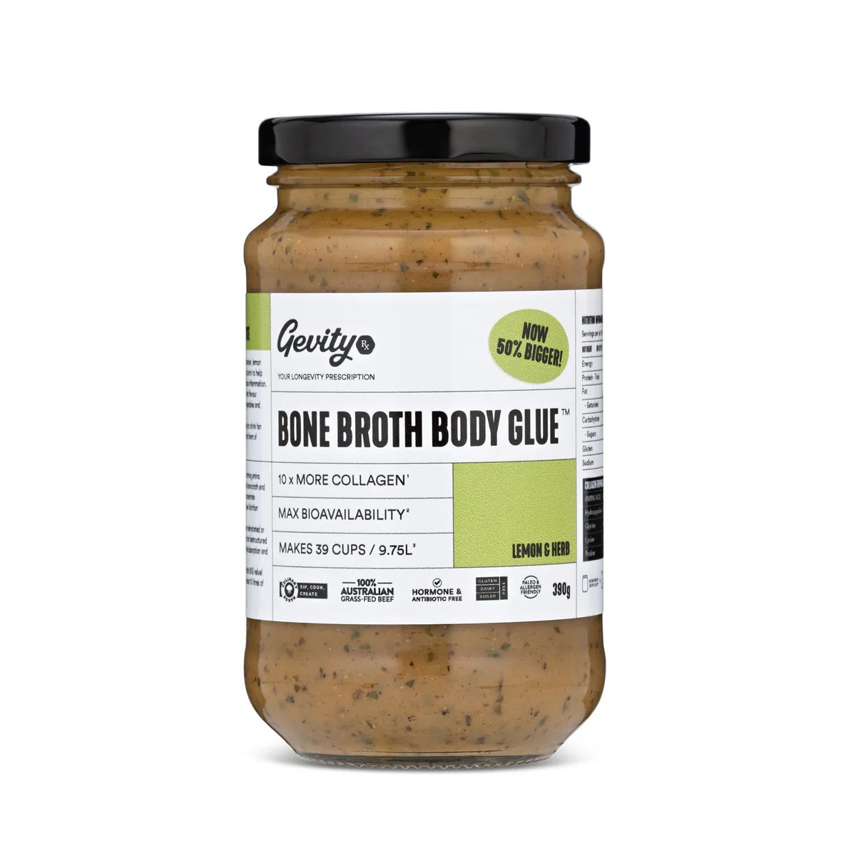 Bone Broth Body Glue Lemon & Herb 390g 1