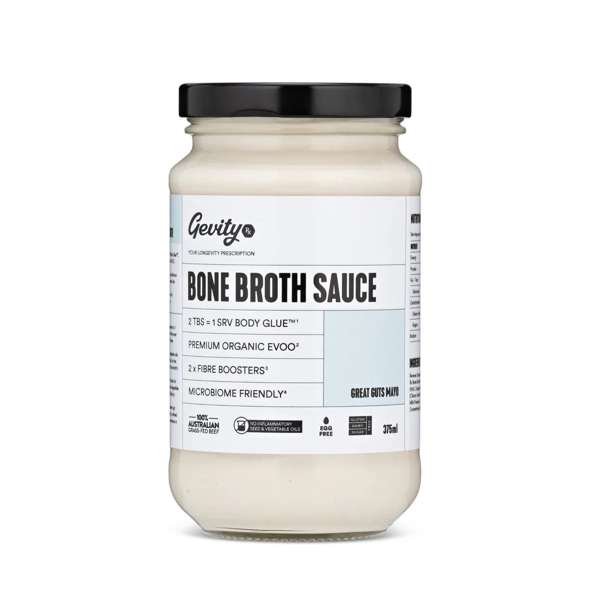 Bone Broth Mayo Great Guts 375ml1