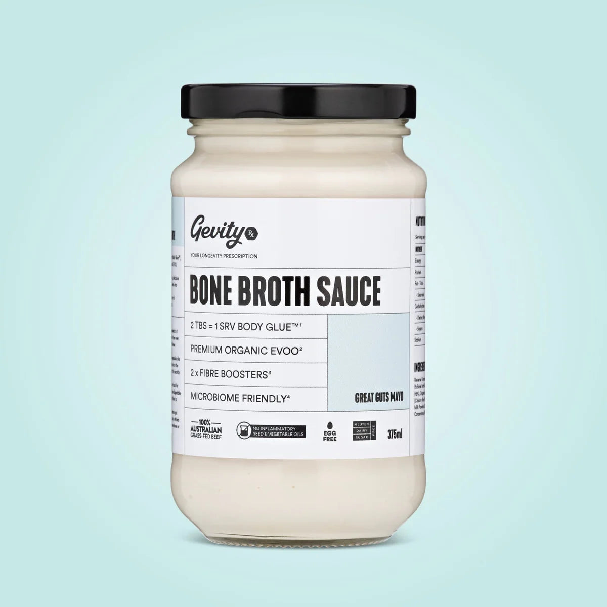 Bone Broth Mayo Great Guts 375ml2