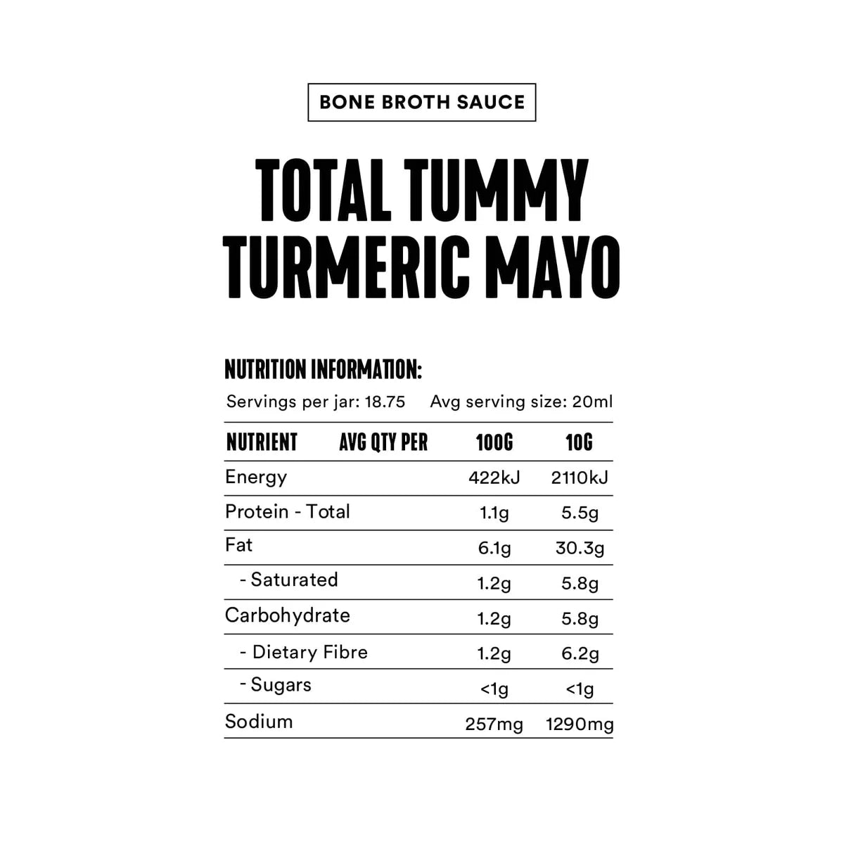 Bone Broth Mayo Total Tummy 375ml3