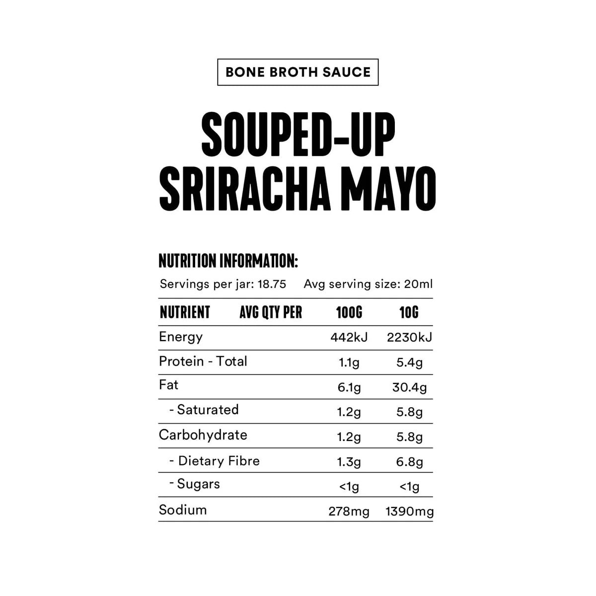 Bone Broth Mayo Sriracha 375ml3