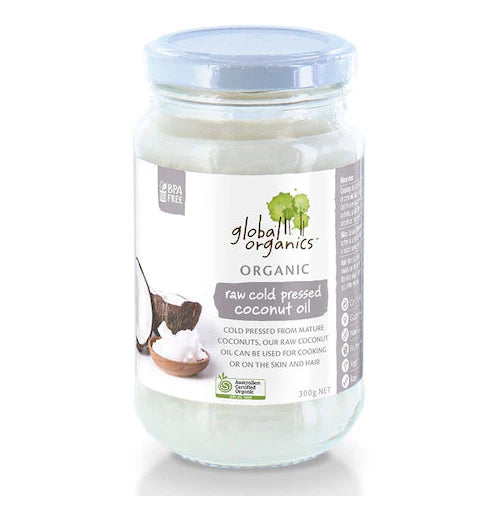 global organics Organic Raw Cold Pressed Coconut Oil 300g